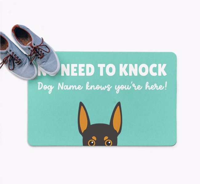 No Need To Knock: Personalized {breedFullName} Doormat